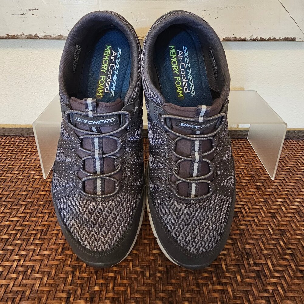 Sketchers Women`s Gray -Silver Air-Cooled Memory Foam Slip ins size 8